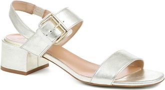 Jones Bootmaker Womens Kassidy Single Strap Heels - Gold Leather - Size UK 4