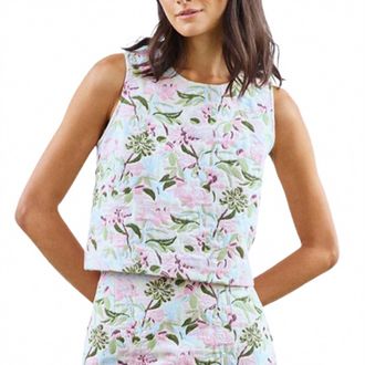 Hunter Bell Rebecca Sleeveless Top In Magnolia Grove