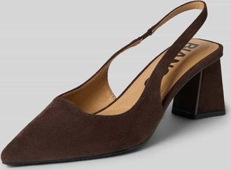 Bianco Pumps mit Blockabsatz in Dunkelbraun, Gr&ouml;&szlig;e 36