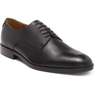 BOSS Textured Plain Toe Derby in Blk at Nordstrom Rack, Size 8.5