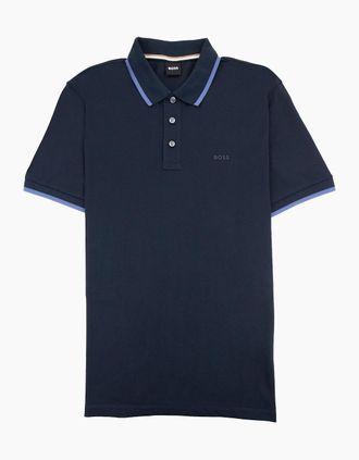 HUGO BOSS Mens Hugo Boss Parlay 190 Polo Shirt Navy 406 - Black - Size: 42