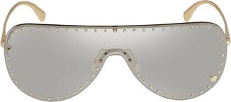 Versace Light Grey Mirror Silver Shield Ladies Sunglasses VE2230B 12526G 45