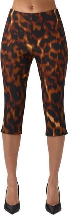 Naked Wardrobe Print Ponte Crop Leggings in Tortoise at Nordstrom, Size X-Large