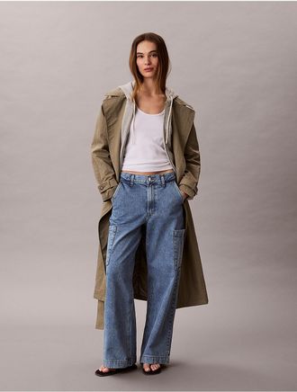 Calvin Klein Jeans Calvin Klein Womens Denim Relaxed Cargo Pants - Blue - 24W x RL