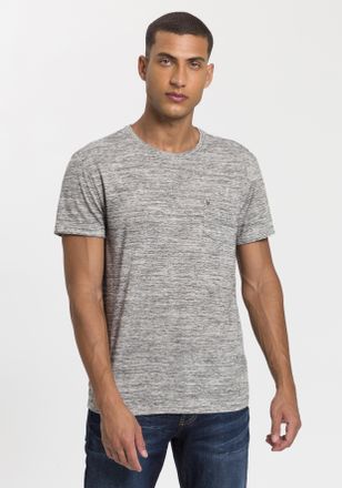 Bruno Banani T-Shirt BRUNO BANANI, Herren, Gr. XXL (60/62), grau (grau, meliert), Single Jersey, Obermaterial: 60% Baumwolle, 40% Polyester, meliert, slim fit, Run