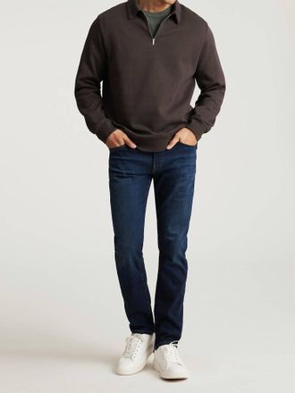 Mavi Jake Slim Leg Jeans In Midnight Brushed Feather Blue