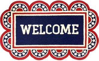 R16 Home Welcome Americana Doormat in Red White Blue at Nordstrom Rack, Size 30X48