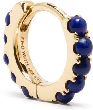 WHITEbIRD 18K yellow gold medium Ismène lapis lazuli hoop earring - women - 18kt Yellow Gold/Lapis Lazuli - One Size