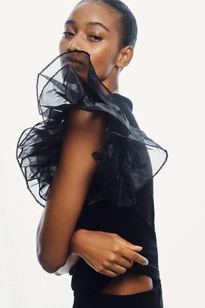 endless rose Statement Ruffle Top