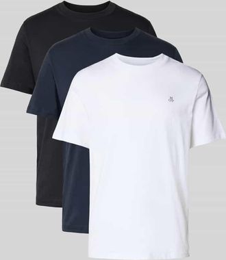 Marc O'Polo Regular Fit T-Shirt Set aus reiner Baumwolle im 3er-Pack in Black, Gr&ouml;&szlig;e XXXL