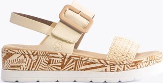 Rieker V3950-61 Womens Sandals Beige - Size UK 6.5