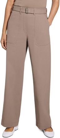 Theory Cotton Blend Utility Pants in Walnut at Nordstrom, Size 12