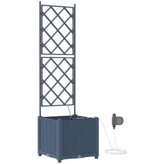 vidaXL Jardineras Gris 40 X 40 X 142 Cm Acero Vidaxl