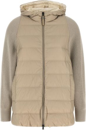 Brunello Cucinelli Beige Quilted Hood Jacket