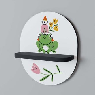 OEM Habitantes Del Jard&iacute;n Estante Ovalado Negro