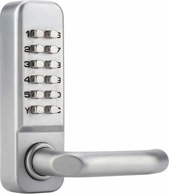 Infinite Cerradura Mec&aacute;nica De Combinaci&oacute;n Impermeable - De 1 A 11 D&iacute;gitos - Para Puertas De Oficina De Madera - Color Plata