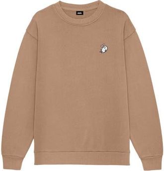 Dalix Heartly Ghost Womens Heavyweight Relaxed Sweatshirt in Camel at Nordstrom, Size Xx-Large