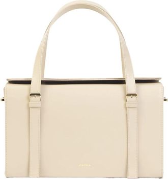Vix Belmondo Satchel - Dames - Handtassen - Beige - ONE Size - Leer - Tassen