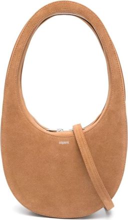 Coperni Bruine Tas met Uitgesneden Handvat - Dames - Schoudertassen - Bruin - ONE Size - Su&egrave;de - Tassen