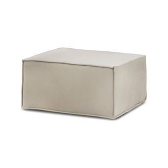 Dmora Dmora - Puff Dagoum&eacute;, Otomana De La Sala De Estar, 100% Made In Italy, Sill&oacute;n Relax En Tela Tapizada, 80x70h43cm, T&oacute;rtola