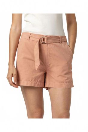 Lilla P Belted Canvas Shorts In Beige