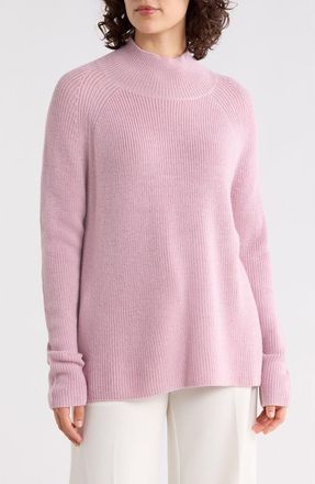 Eileen Fisher Raglan Sleeve Merino Wool Turtleneck Sweater in Icy Purple at Nordstrom Rack, Size Medium