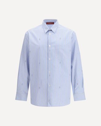 Gucci Striped cotton poplin Shirt Male 15.5