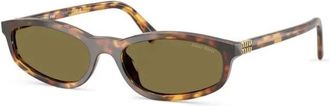 Miu Miu Regard Zonnebril - Dames - Zonnebrillen - Bruin - 54 MM - Accessoires