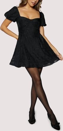 Lost + Wander Petal Veil Mini Dress In Black