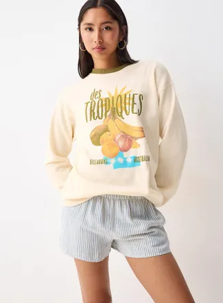 Billabong Womens Tropical fruit loose sweatshirt