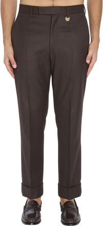 Burberry Dark Brown Solid Trousers