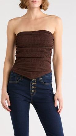 Vigoss Ruched Tube Top in Chocolate at Nordstrom Rack, Size X-Large