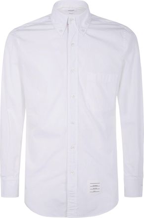 Thom Browne Classic L/S Bd Pc Shirt W/ Cf Gg Placket In Solid Poplin