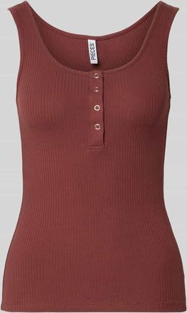 Pieces Slim Fit Tank Top aus Bio-Baumwoll-Mix Modell KITTE in Rostrot, Gr&ouml;&szlig;e XL