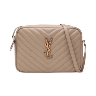 Saint Laurent Lou Camera Bag - female - Saint Laurent - Cross Body Bags - Beige - ONE SIZE - Bags