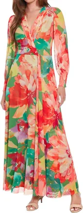London Times Ruth Maxi Dress In Green