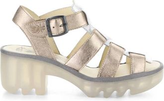 FLY London Womens Terf Sandal In Sahara/silver