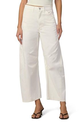 Joe's The Bowie High Waist Ankle Barrel Jeans in Milk at Nordstrom, Size 26