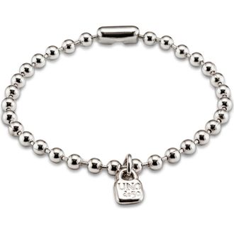 UNOde50 Beaded Charm Bracelet in Silver at Nordstrom, Size Medium