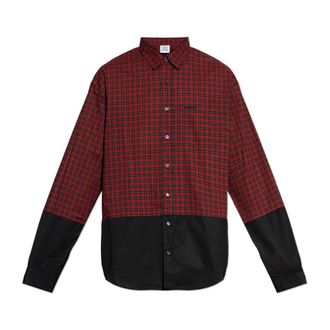 VETEMENTS Casual Shirts, male, Red, Size: XL Split Shirt