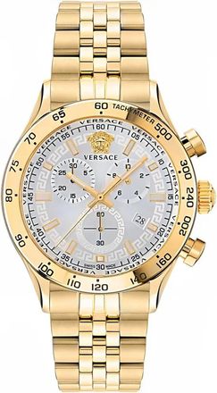 Versace Herren Chronograph Hellenyium Ve 2U01124 - Heren - Horloges - Geel - ONE Size - Accessoires