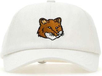 Maison Kitsun&eacute; Cotton Baseball Cap - Heren - Petten - Wit - ONE Size - Katoen - Accessoires