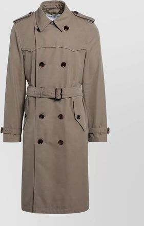 Burberry long length jacket epaulettes storm flap lapels
