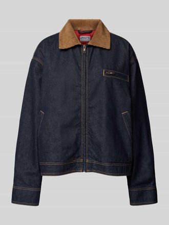 Jake*s Casual Oversized Jeansjacke aus reiner Baumwolle in Jeansblau, Gr&ouml;&szlig;e S