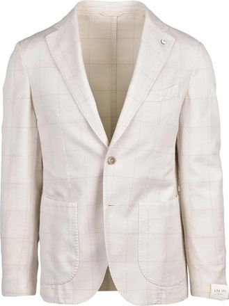 L.B.M. 1911 Cotton Linen Polyamide Jacket - White