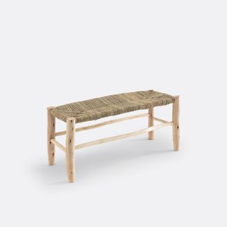 La Redoute Interieurs Bank Ghada, onbewerkt wilgenhout en gevlochten doum zitting