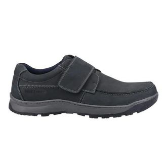 Hush Puppies Mens Casper Leather Touch Fastening Shoes (Navy) - Size UK 12