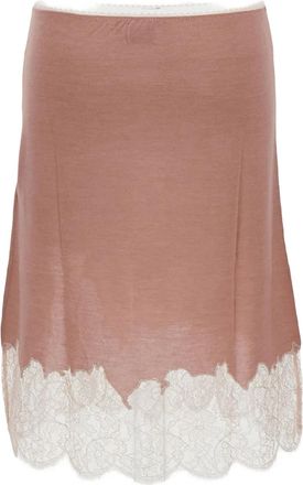 Fendi Gonna con ricamo - Rosa