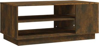 vidaXL Mesa De Centro Madera De Ingenier&iacute;a Roble Ahumado 102x55x43 Cm Vidaxl