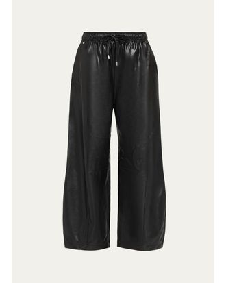 Cinq &agrave; Sept Vegan Leather Drawstring Trousers